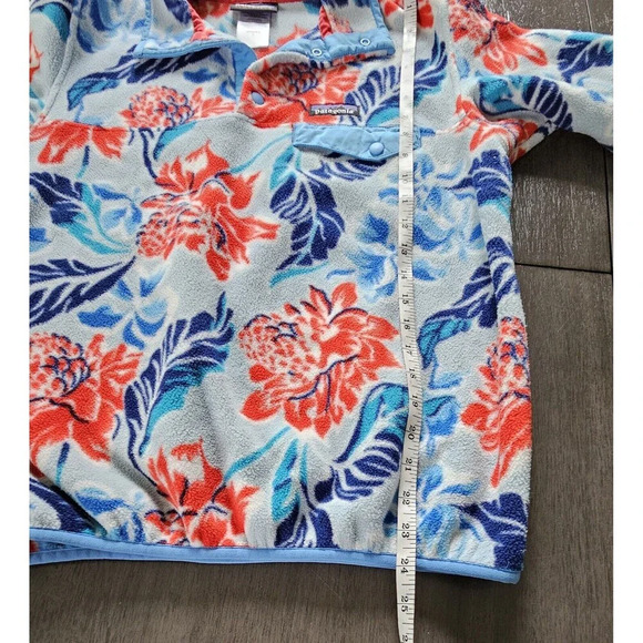 Patagonia Synchilla Fleece Pullover Jacket Manoa Dusk Floral 1/4 Snap Small - Picture 5 of 8
